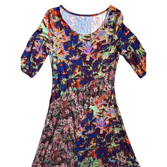 Soft Surroundings Estelle Floral 3/4 Sleeve Maxi Dress Multicolor Size Small - Picture 6 of 10